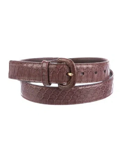Pre-owned Dior Vintage Skinny Waist Belt In Burgundy