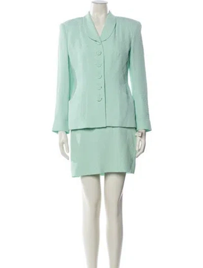 Pre-owned Dior Vintage Skirt Suit In Green