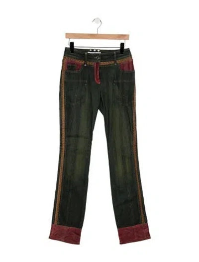 Pre-owned Dior Vintage Straight Leg Jeans In Blue