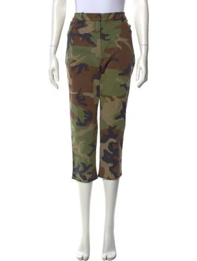 Pre-owned Dior Vintage Straight Leg Jeans In Green