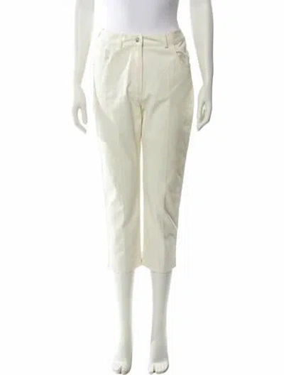 Pre-owned Dior Vintage Straight Leg Jeans In White