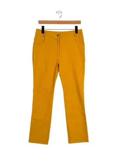 Pre-owned Dior Vintage Straight Leg Jeans In Yellow