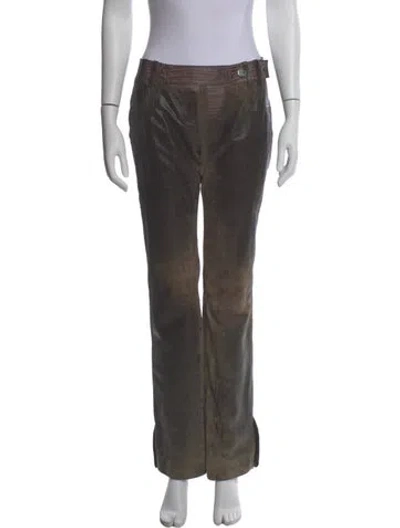 Pre-owned Dior Vintage Straight Leg Pants In Brown