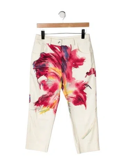 Pre-owned Dior Vintage Straight Leg Pants In Neutrals/pink