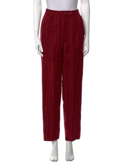 Pre-owned Dior Vintage Straight Leg Pants In Red
