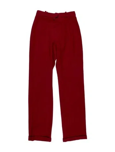 Pre-owned Dior Vintage Straight Leg Pants In Red
