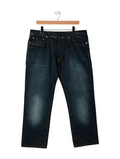 Pre-owned Dior Vintage Straight-leg Jeans In Blue