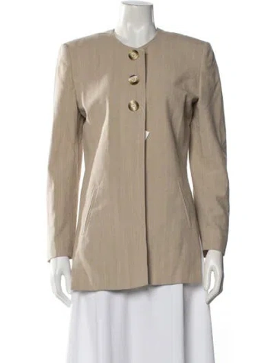 Pre-owned Dior Vintage Striped Blazer In Neutral
