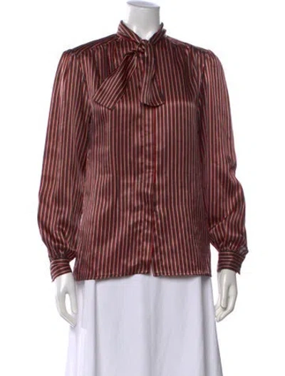Pre-owned Dior Vintage Striped Blouse In Black/red
