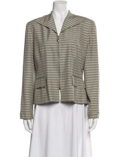 Pre-owned Dior Vintage Striped Jacket In Gray