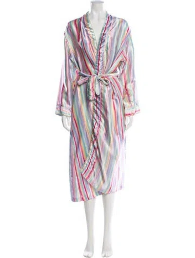 Pre-owned Dior Vintage Striped Robe In Pink