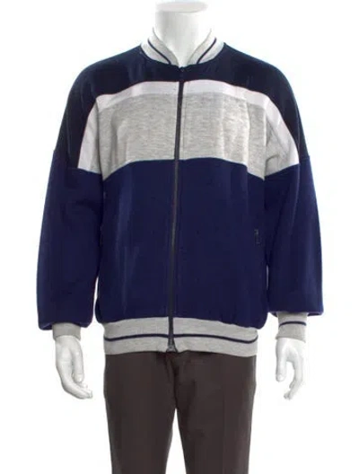 Pre-owned Dior Vintage Striped Sweatshirt In Blue