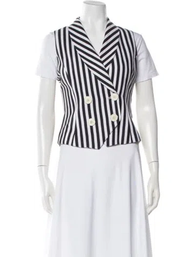 Pre-owned Dior Vintage Striped Vest In White