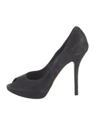 Pre-owned Dior Vintage Suede Pumps In Black