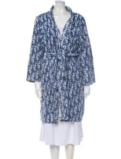 Pre-owned Dior Vintage Terry Cloth Robe In Blue