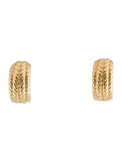 Pre-owned Dior Vintage Textured Clip-on Earrings In Multi