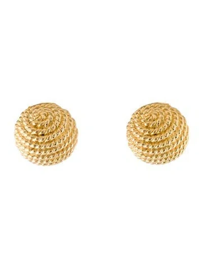 Pre-owned Dior Vintage Textured Clip-on Earrings In Multi