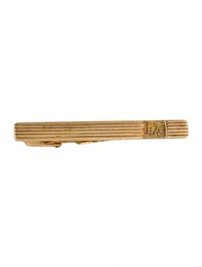 Pre-owned Dior Vintage Textured Logo Tie Clip In Multi