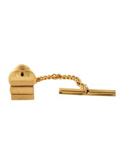 Pre-owned Dior Vintage Textured Square Tie Tack In Multicolor