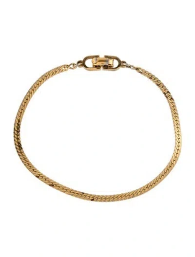 Pre-owned Dior Vintage Thin Link Bracelet, 7" In Multi