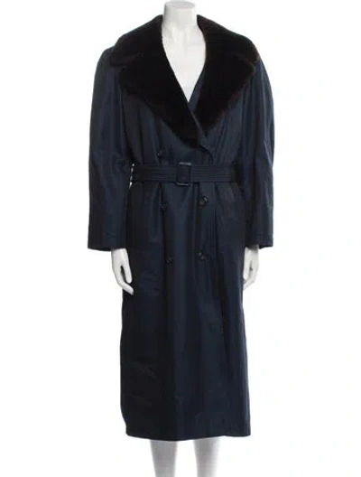 Pre-owned Dior Vintage Trench Coat In Blue