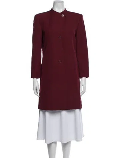 Pre-owned Dior Vintage Tricots Et Coordonnés Coat In Burgundy