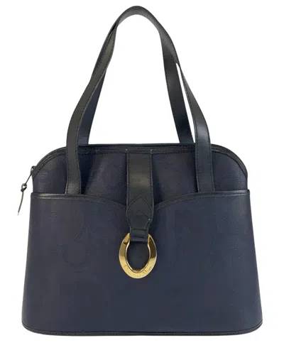 Dior Vintage Trotter Handbag (authentic Pre-loved) In Blue