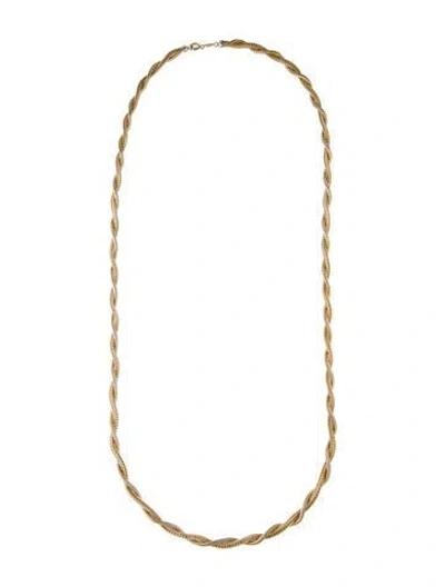Pre-owned Dior Vintage Twisted Chain Necklace, 31" In Multi
