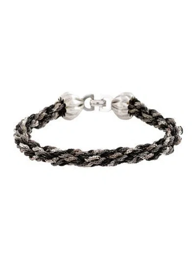 Pre-owned Dior Vintage Twisted Link Bracelet, 7.25" In Multicolor