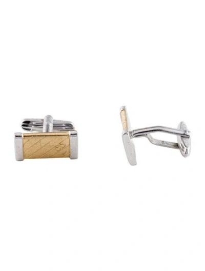 Pre-owned Dior Vintage Two-tone Cd Cufflinks In Multi