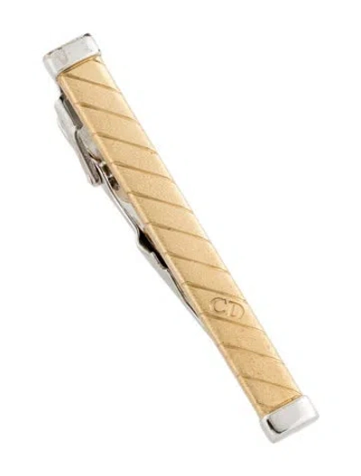 Pre-owned Dior Vintage Two-tone Cd Tie Clip In Multi