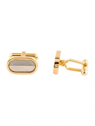 Pre-owned Dior Vintage Two-tone Cufflinks In Multi