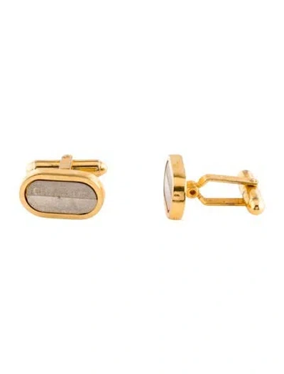 Pre-owned Dior Vintage Two-tone Cufflinks In Multi