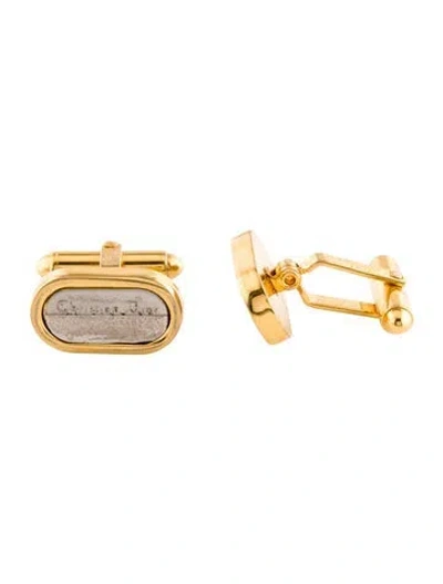 Pre-owned Dior Vintage Two-tone Cufflinks In Multi