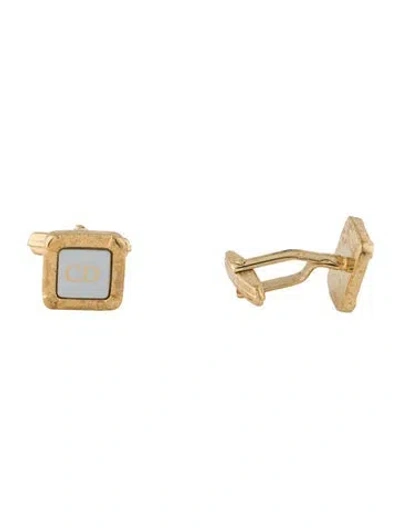 Pre-owned Dior Vintage Two-tone Cufflinks In Multi