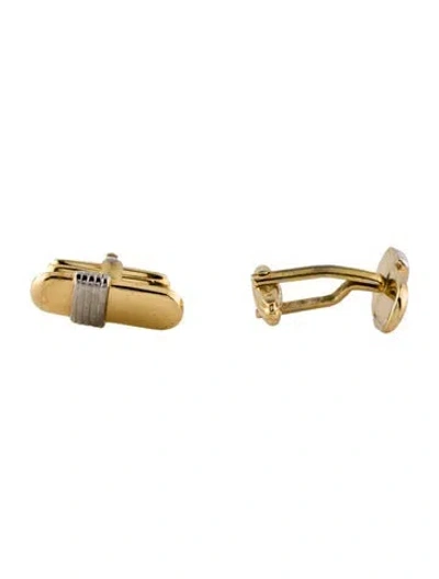 Pre-owned Dior Vintage Two-tone Cufflinks In Multi