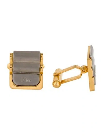 Pre-owned Dior Vintage Two-tone Cufflinks In Multi