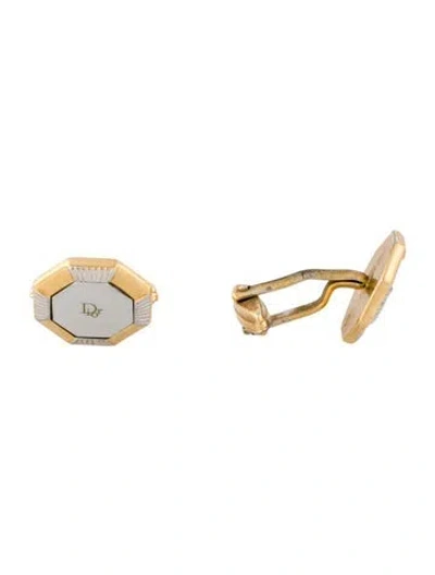 Pre-owned Dior Vintage Two-tone Cufflinks In Multicolor