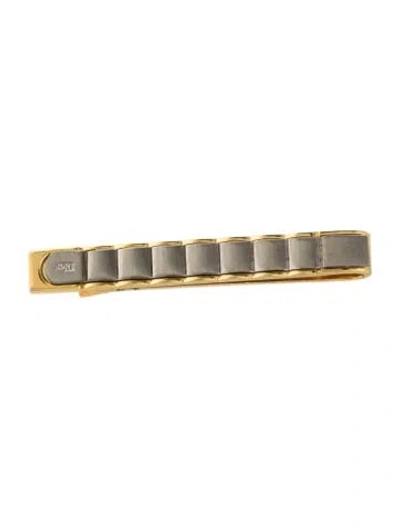 Pre-owned Dior Vintage Two-tone Logo Tie Clip In Multi
