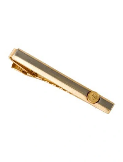Pre-owned Dior Vintage Two-tone Logo Tie Clip In Multi