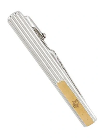 Pre-owned Dior Vintage Two-tone Logo Tie Clip In Multi