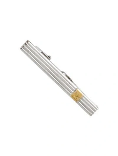 Pre-owned Dior Vintage Two-tone Logo Tie Clip In Multicolor