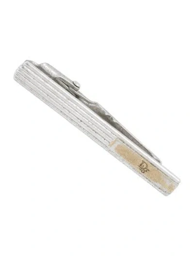 Pre-owned Dior Vintage Two-tone Logo Tie Clip In Multicolor