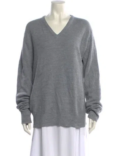Pre-owned Dior Vintage V-neck Sweater In Gray