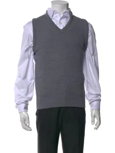 Pre-owned Dior Vintage V-neck Sweater Vest In Grey