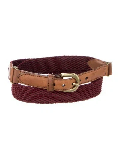 Pre-owned Dior Vintage Waist Belt In Red