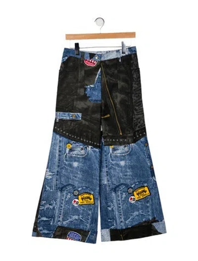 Pre-owned Dior Vintage Wide Leg Pants In Blue