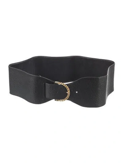 Pre-owned Dior Vintage Wide Waist Belt In Black
