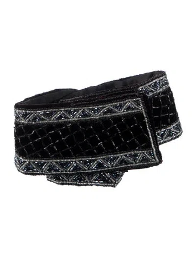 Pre-owned Dior Vintage Wide Waist Belt In Black