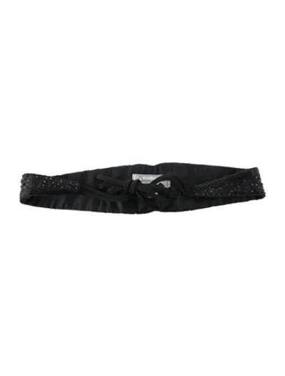 Pre-owned Dior Vintage Wide Waist Belt In Black